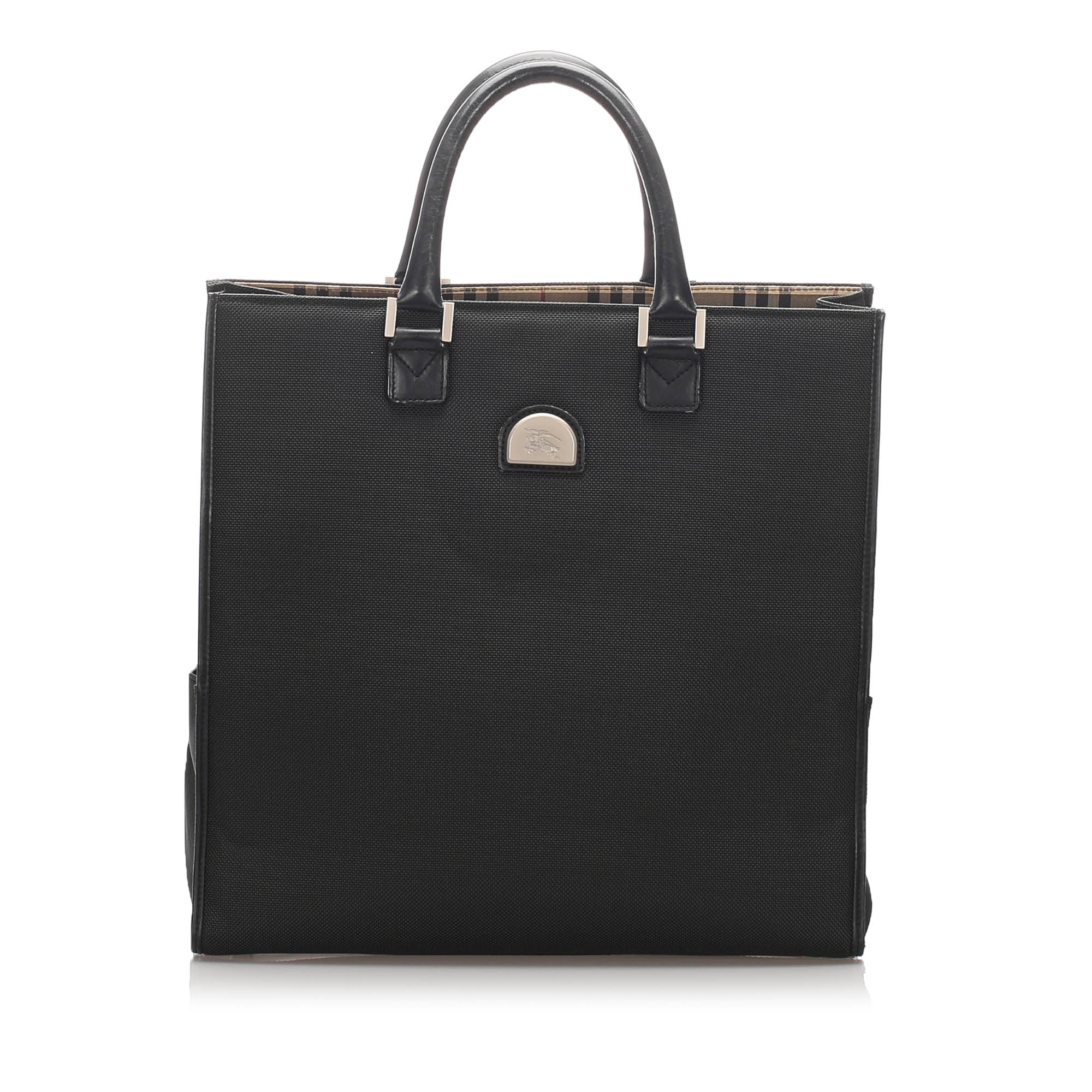 black burberry tote