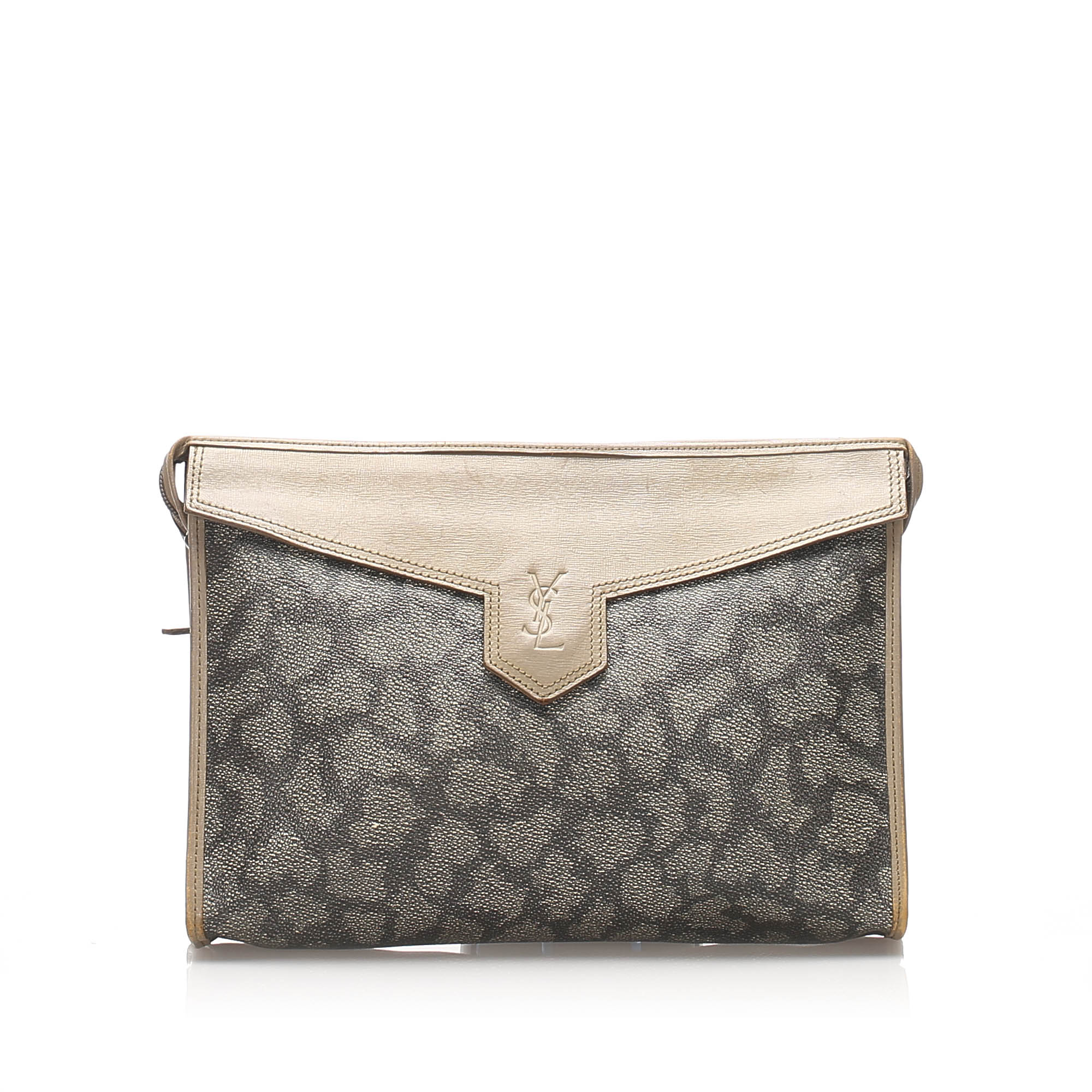 ysl beige clutch bag