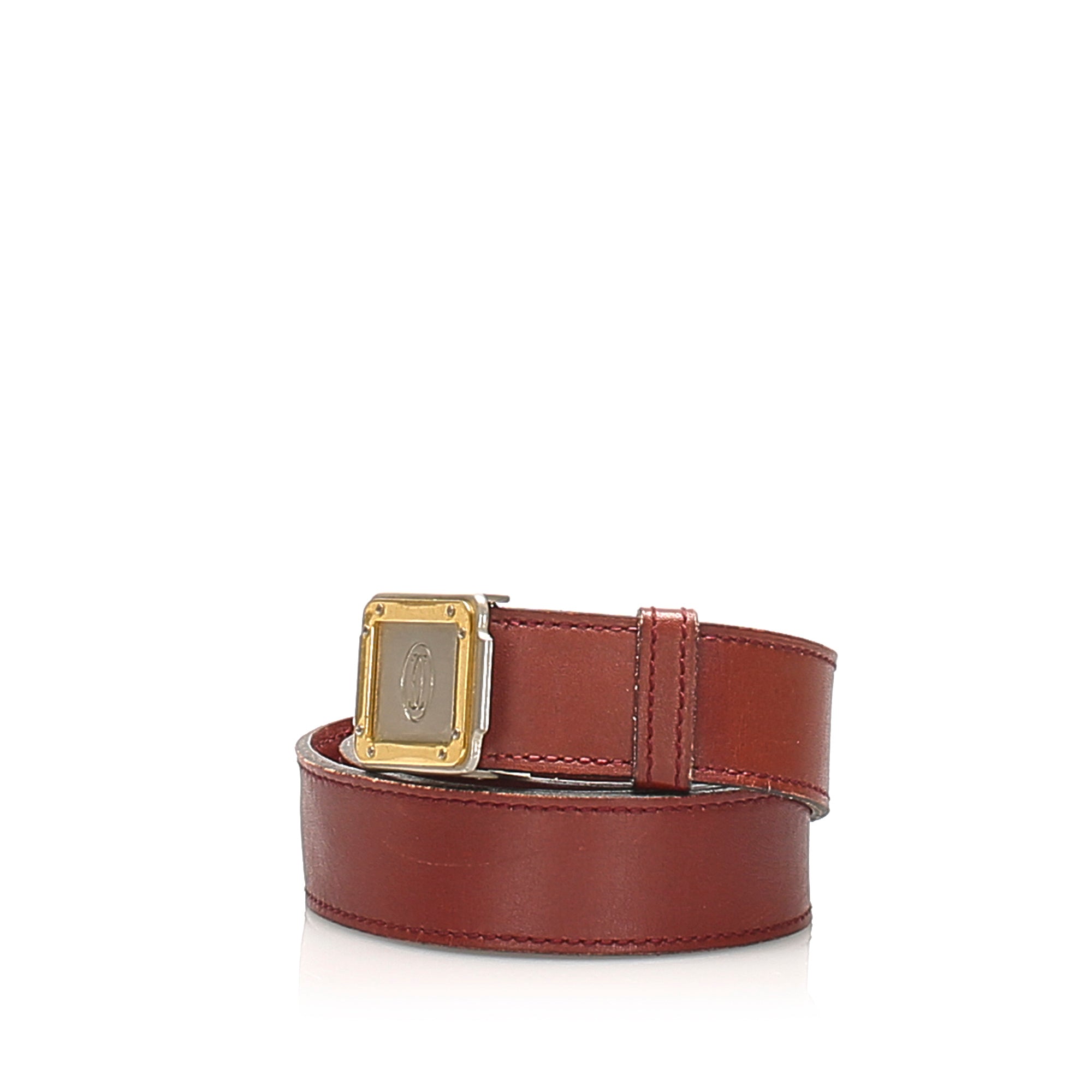 Red Cartier Must de Cartier Leather 