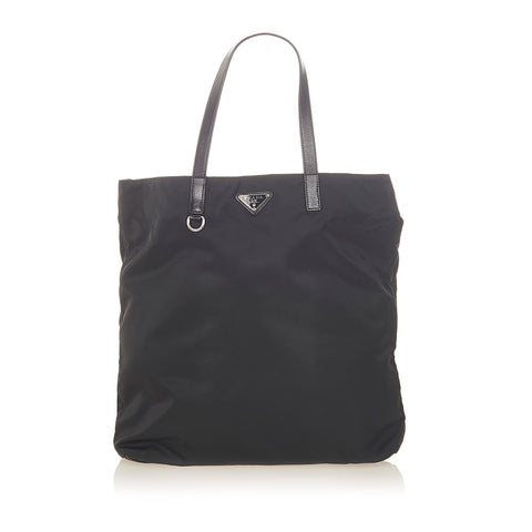 Prada black nylon tote bag