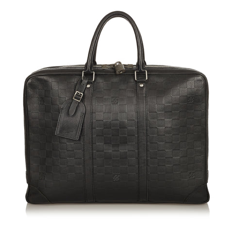 Louis Vuitton Porte-Documents Voyage Leather Briefcase