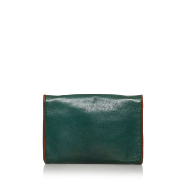 Green Celine Leather Clutch Bag – Designer Revival