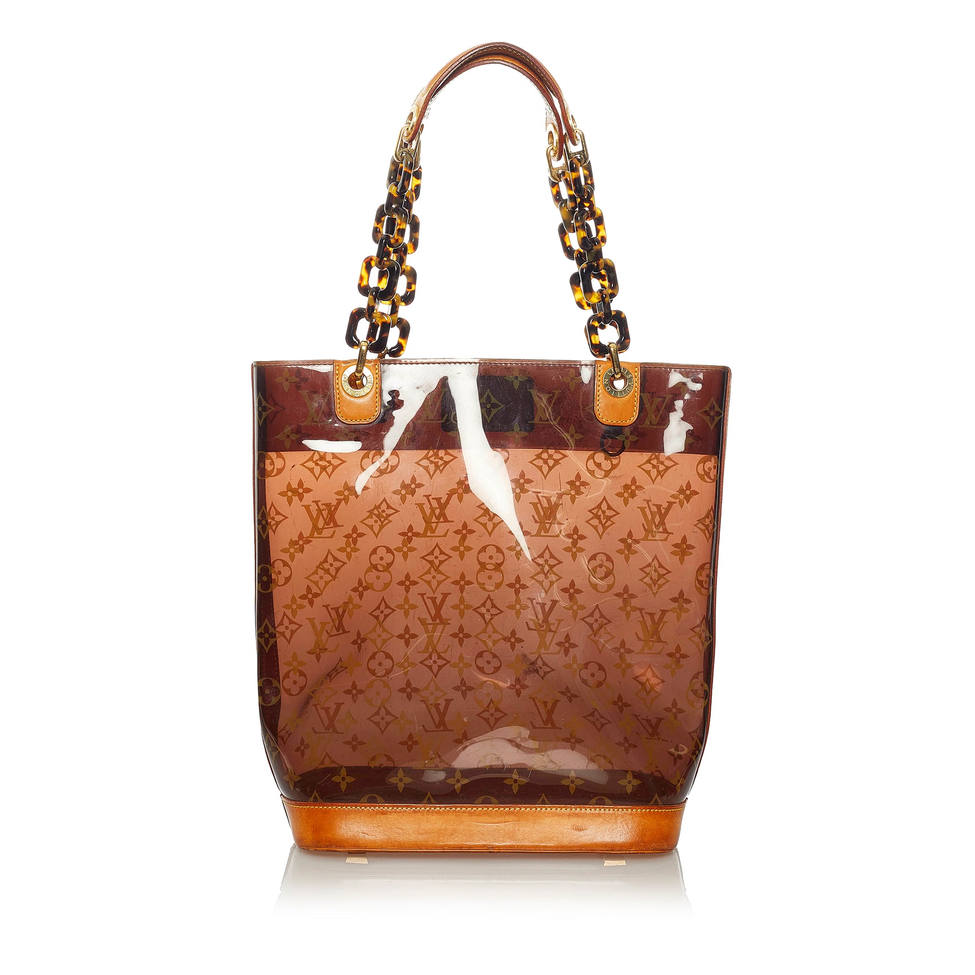 Louis Vuitton Clear Monogram Cabas Ambre GM Neo Chain Tote Bag with Pouch  709lvs621