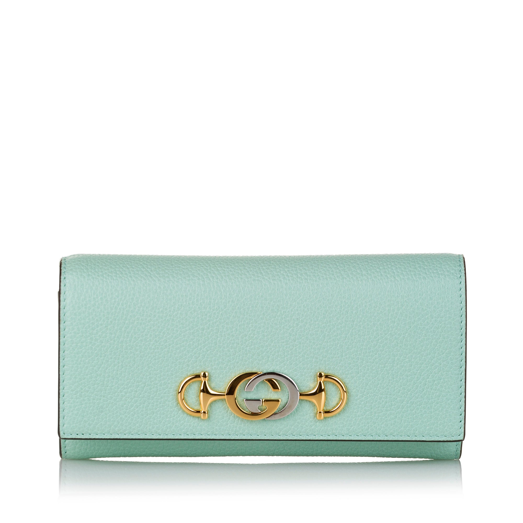 Gucci Blue GG Imprime Canvas Continental Wallet