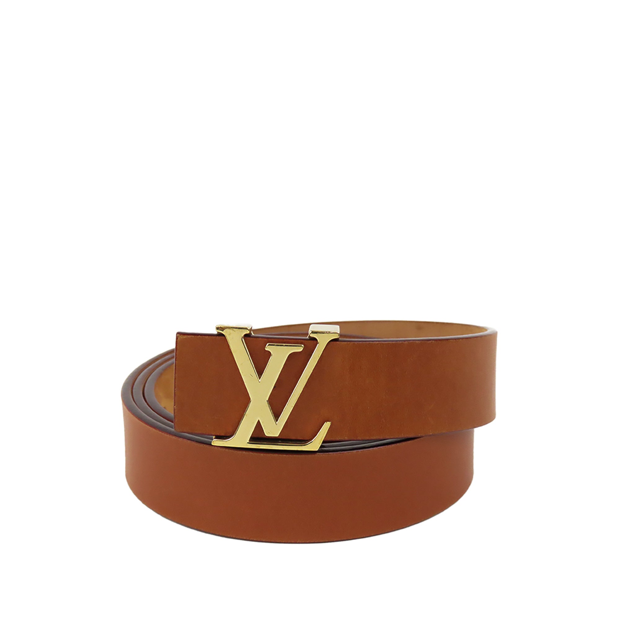 stabil Tålmodighed telefon Brown Louis Vuitton Leather Initiales Belt – Designer Revival