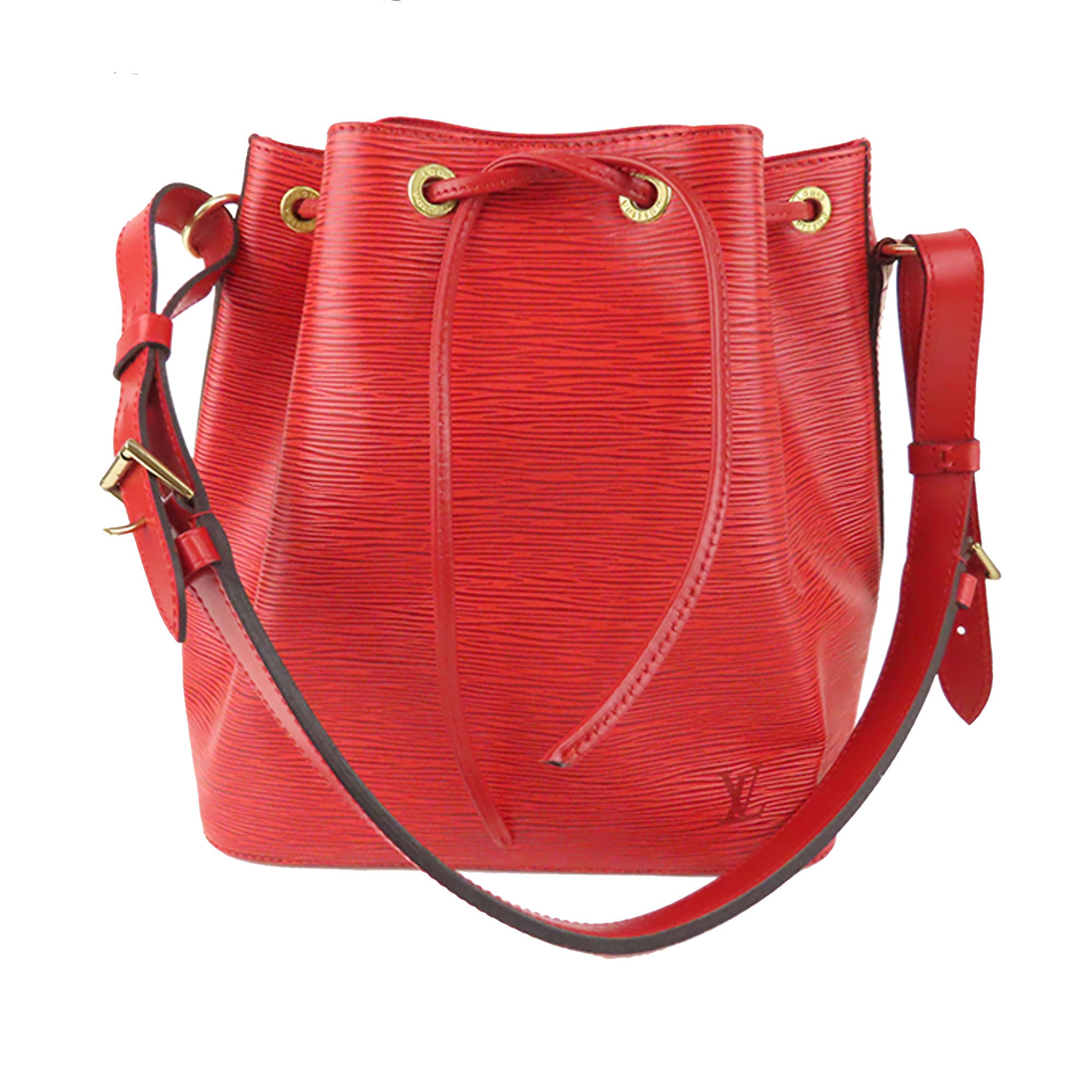 Sold at Auction: Louis Vuitton, Louis Vuitton Red Epi Leather Noe Bucket Bag