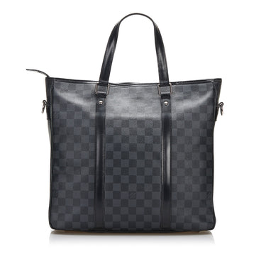 Louis Vuitton Damier Graphite Coated Canvas & Black Calfskin Leather T