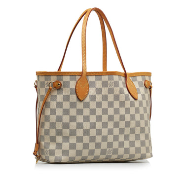  Louis Vuitton, Pre-Loved Damier Azur Neverfull PM, White :  Luxury Stores