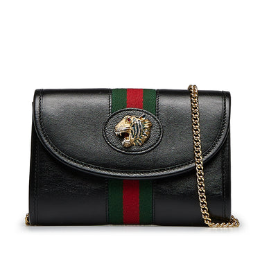 Black Christian Louboutin Satin Palmette Clutch on Chain Crossbody