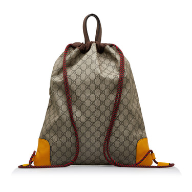 Gucci GG Supreme Drawstring Backpack 