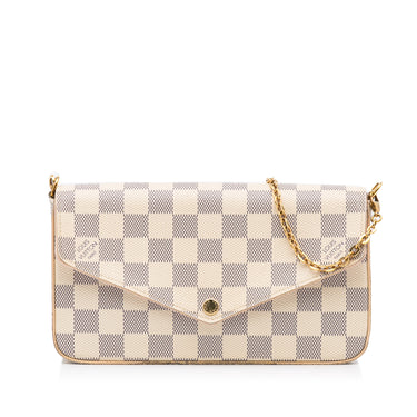 LOUIS VUITTON Favorite MM Damier Azur Crossbody Bag White