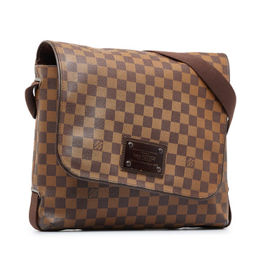 Brown Louis Vuitton Damier Ebene Brooklyn Flat Pochette Crossbody Bag –  Designer Revival