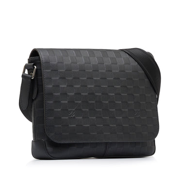 Authenticated Louis Vuitton Damier Infini District PM Black