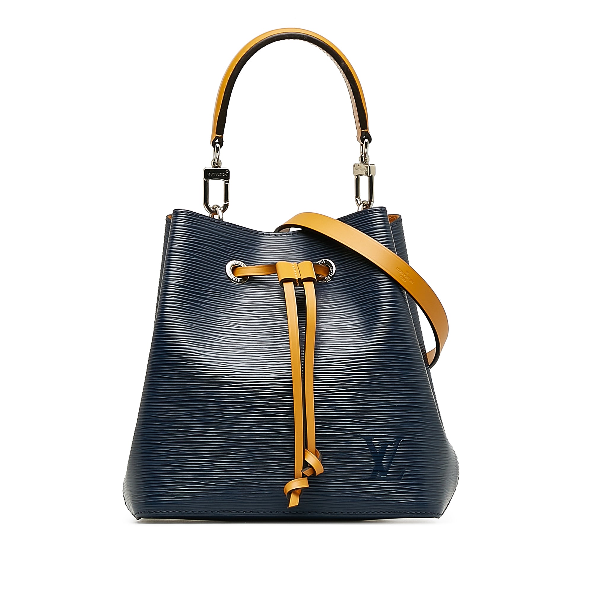 Image of Blue Louis Vuitton Epi Neonoe BB Bucket Bag