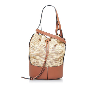 Beige Loewe Raffia Basket Tote – Designer Revival