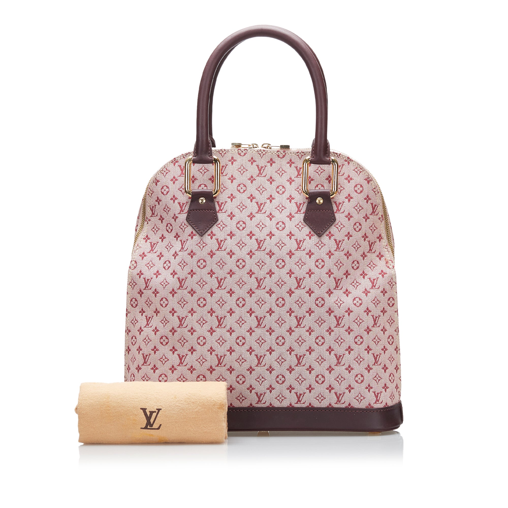 Brown Louis Vuitton Monogram Mini Lin Pochette Baguette