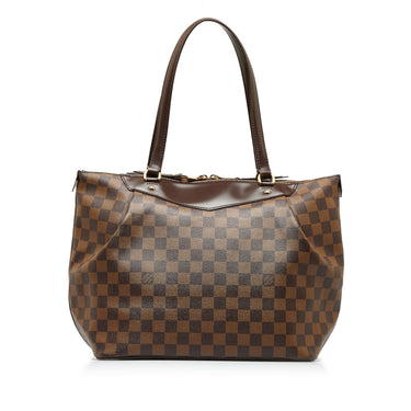 LOUIS VUITTON Neverfull GM Damier Ebene Tote Shoulder Bag Brown