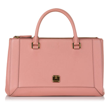 MCM Visetos Toni Shopper Mini Tote Powder Pink