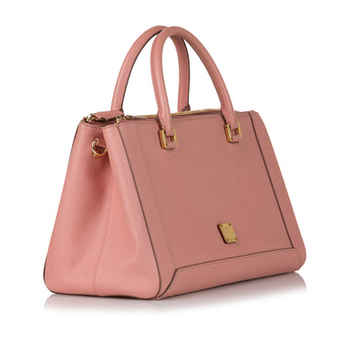 MCM Powder Pink Leather Tote (AB/AB)