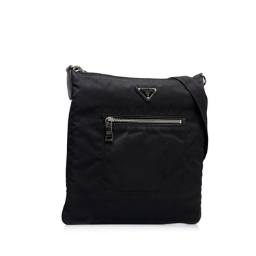 Prada Tessuto Nylon Sport Black Messenger Crossbody Bag