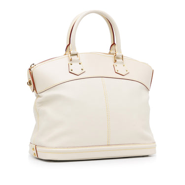 White Louis Vuitton LockMe Cabas Tote Bag – Designer Revival