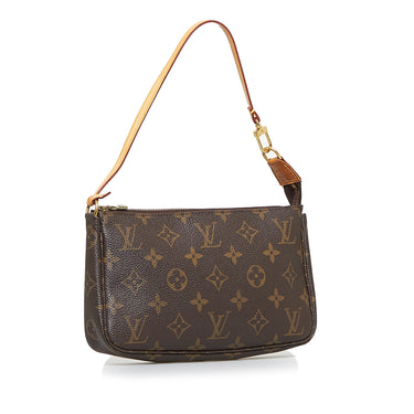 Louis+Vuitton+Pochette+Accessoires+Monogram+Shoulder+Bag+Mini+Brown+Canvas  for sale online