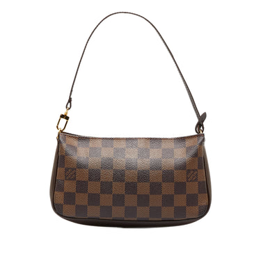 Brown Louis Vuitton Damier Ebene Pochette Billets Macao Pouch