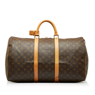 Louis Vuitton Pre-owned Keepall 50 Bandouliere Holdall Bag - Black