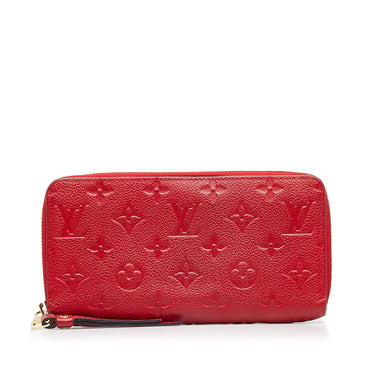 Louis Vuitton Emilie Wallet Navy / Red Monogram Empreinte