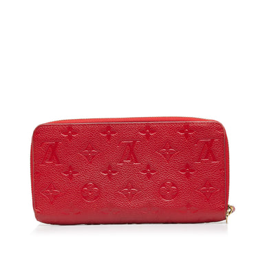 Louis Vuitton Red Monogram Empreinte Leather Zippy Long Wallet Louis Vuitton