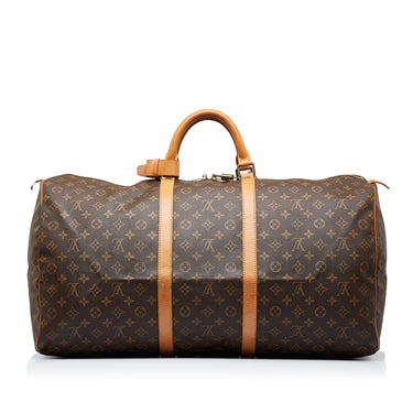 100% Authentic Louis Vuitton Keepall Bandouliere 55 Brown