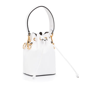 White Fendi Fendi X Fila Mania Mini Mon Tresor Bucket Bag – Designer Revival