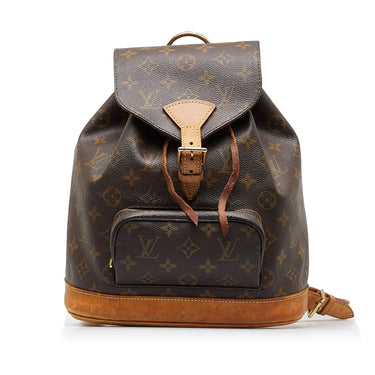 Montsouris leather backpack Louis Vuitton Brown in Leather - 33023714