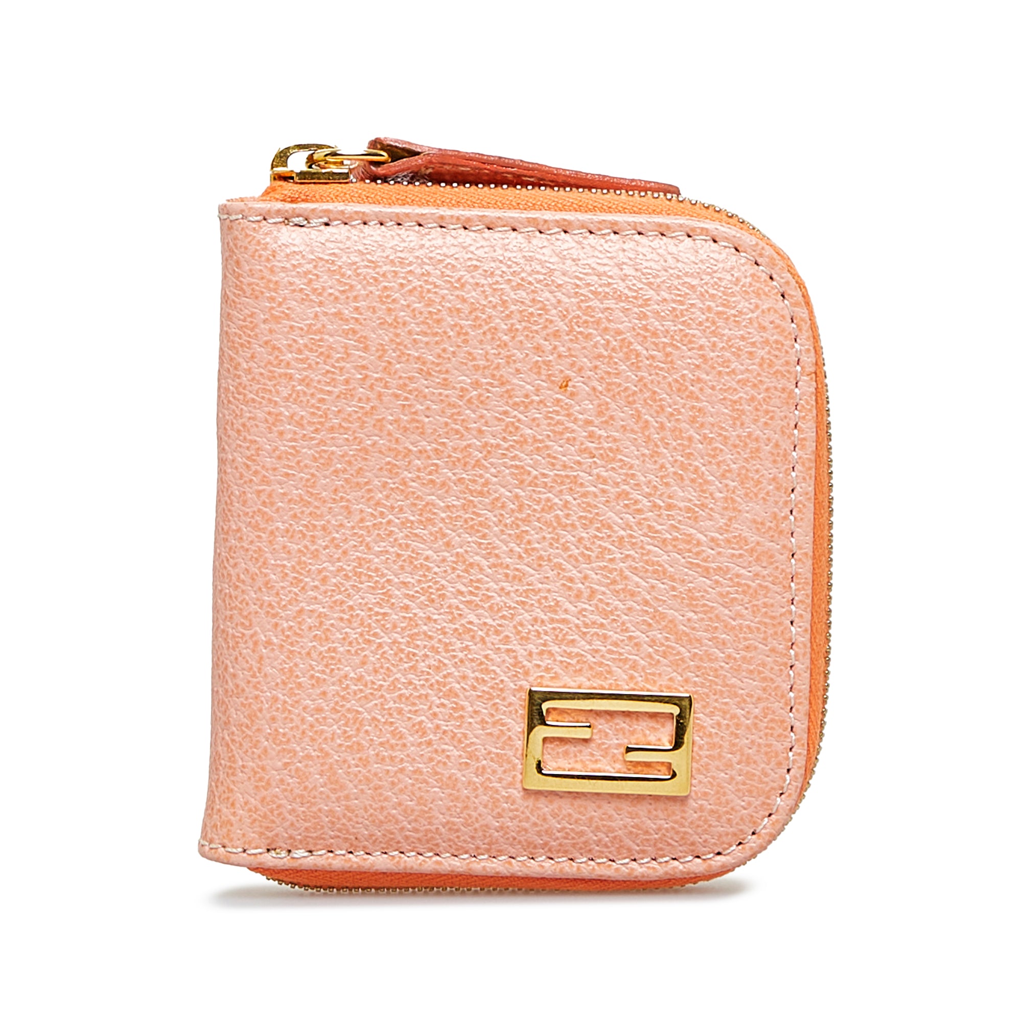 Image of Pink Fendi FF Lock Coin Case