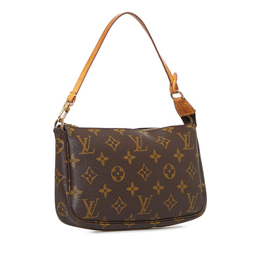 Louis Vuitton - Authenticated Pochette Accessoire Handbag - Cloth Brown Plain for Women, Very Good Condition