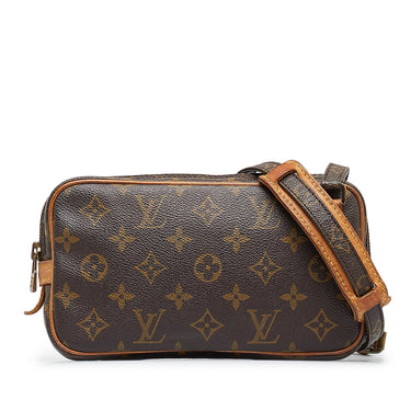 Marly vintage leather crossbody bag Louis Vuitton Brown in Leather