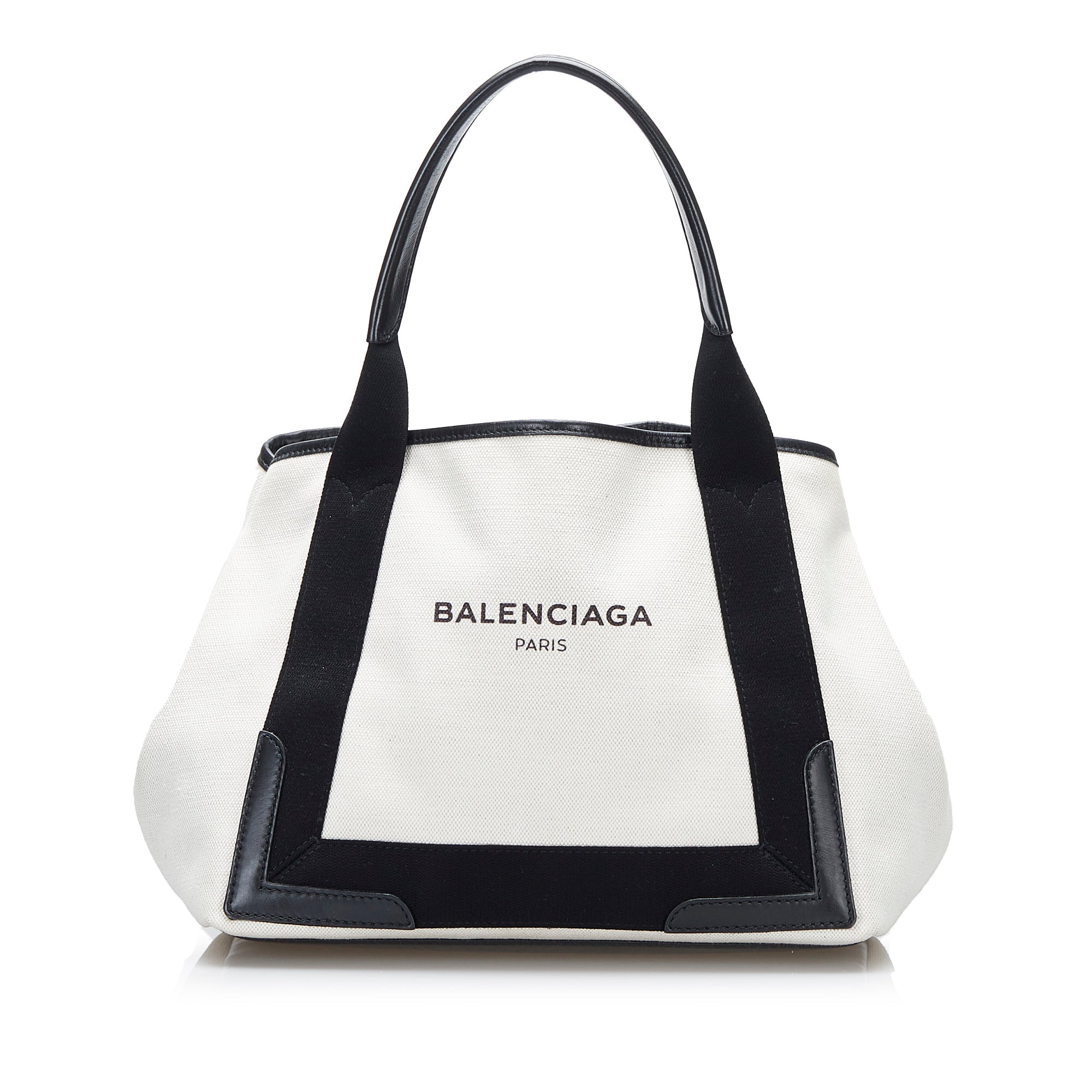 BALENCIAGA Pre-Loved Small Cabas Canvas Tote Bag