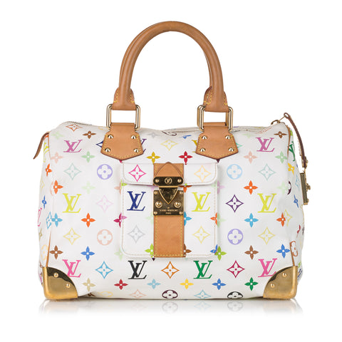 LOUIS VUITTON Multicolor Speedy 30 (White)