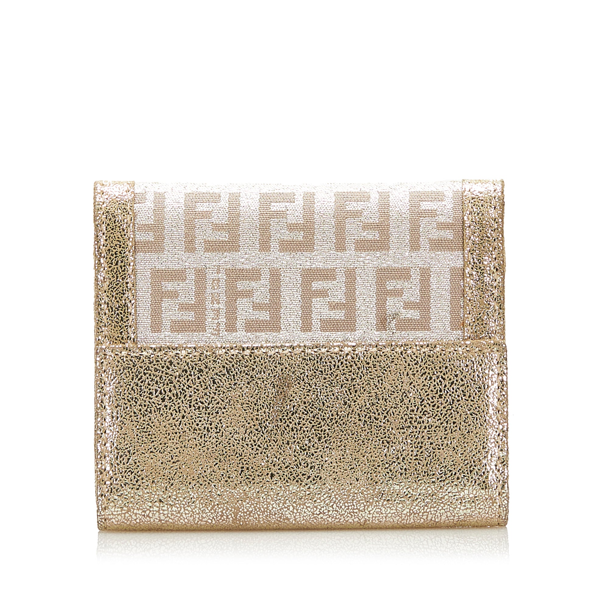 Gold Fendi Zucchino Small Wallet – Designer Revival