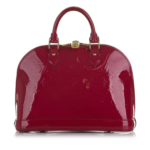 Louis Vuitton Monogram Vernis Alma mm Red