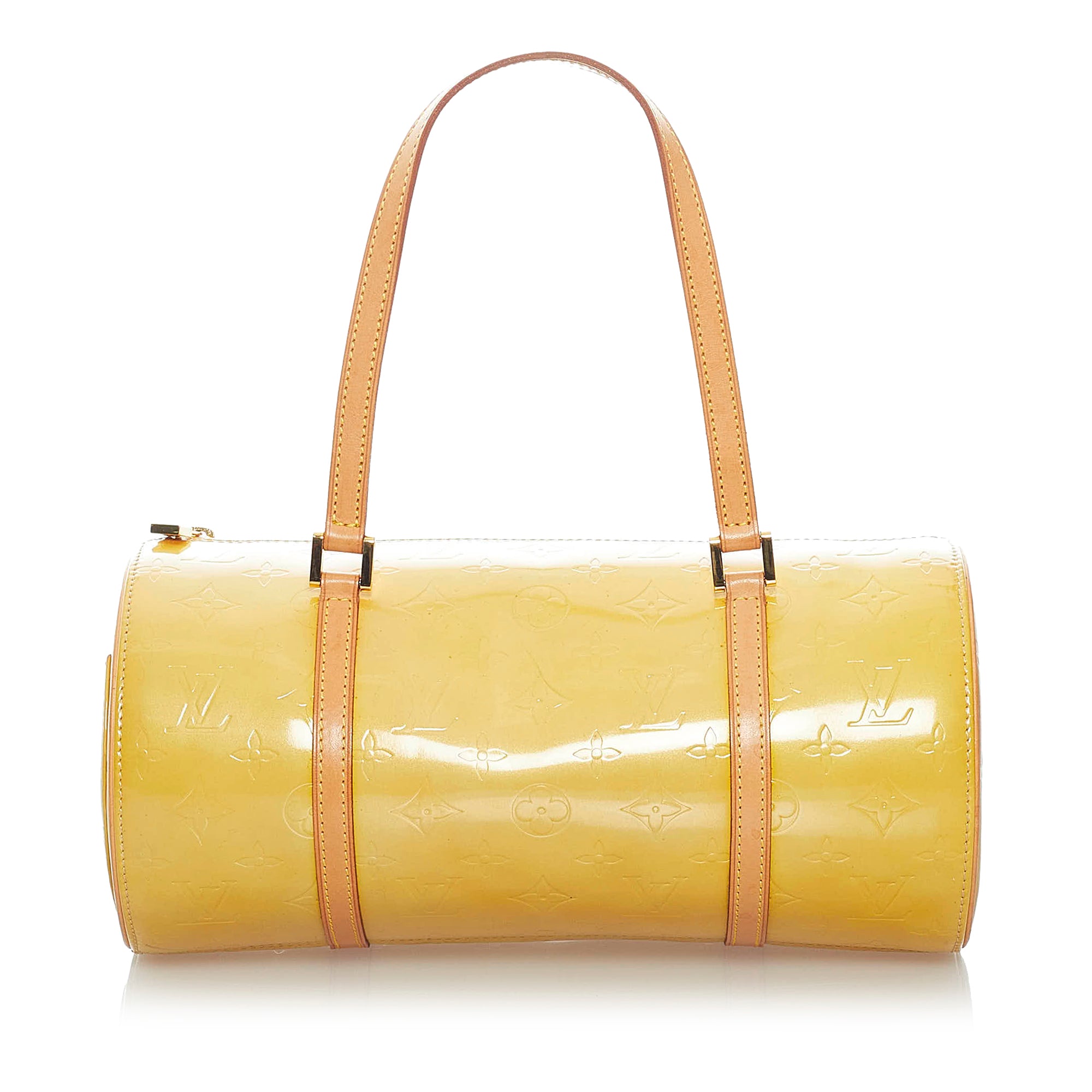 Authentic Louis Vuitton Yellow Vernis Bedford Papillon Shoulder Bag + Dust  Bag