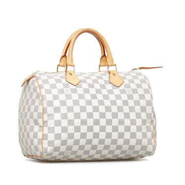 White Louis Vuitton Damier Azur Speedy 25 Boston Bag – RvceShops Revival