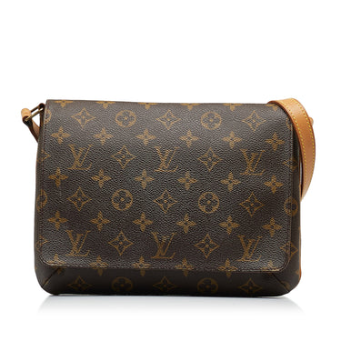 Brown Louis Vuitton Monogram Musette Tango Short Strap Shoulder