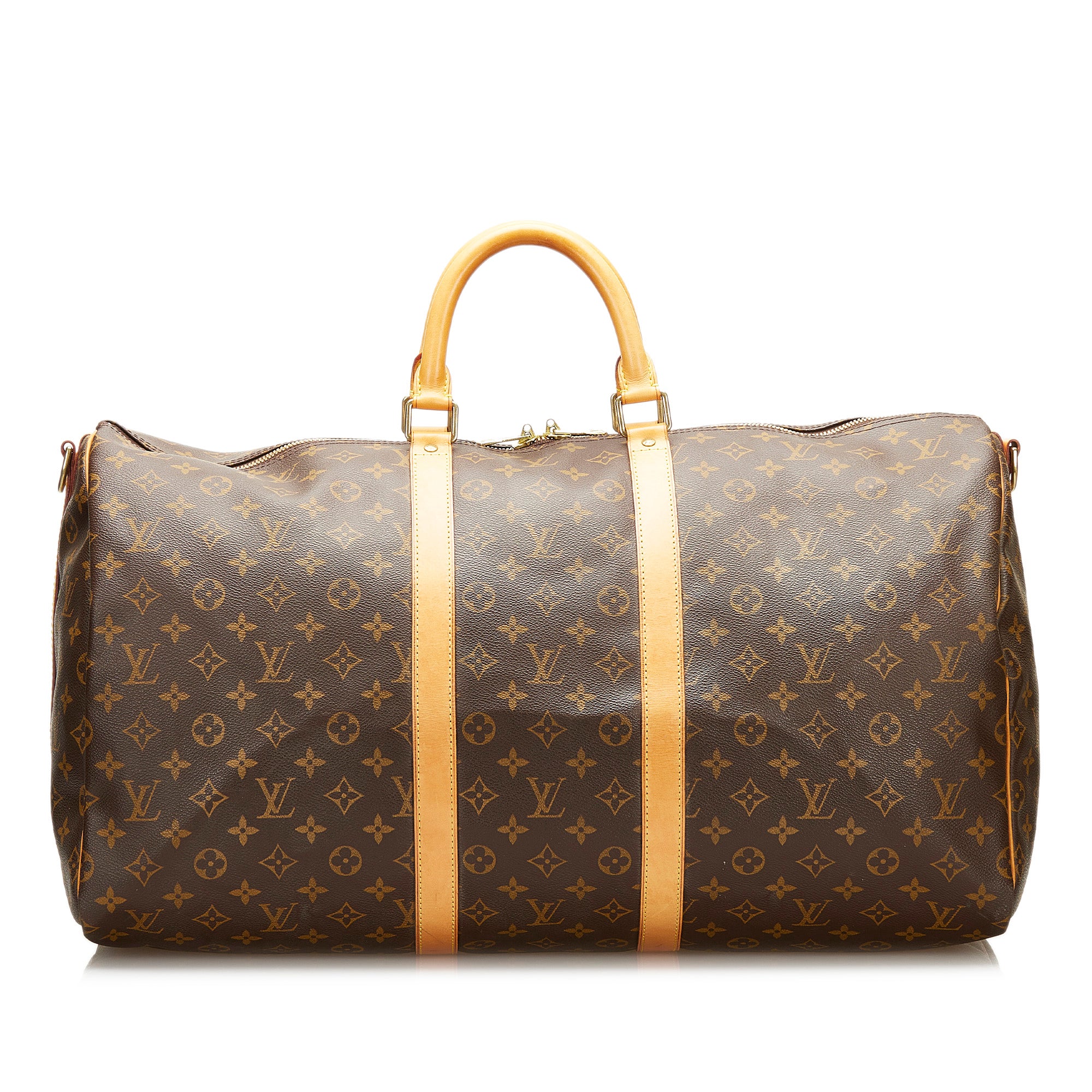 LOUIS VUITTON Monogram Keepall 55 Bandouliere Boston Bag