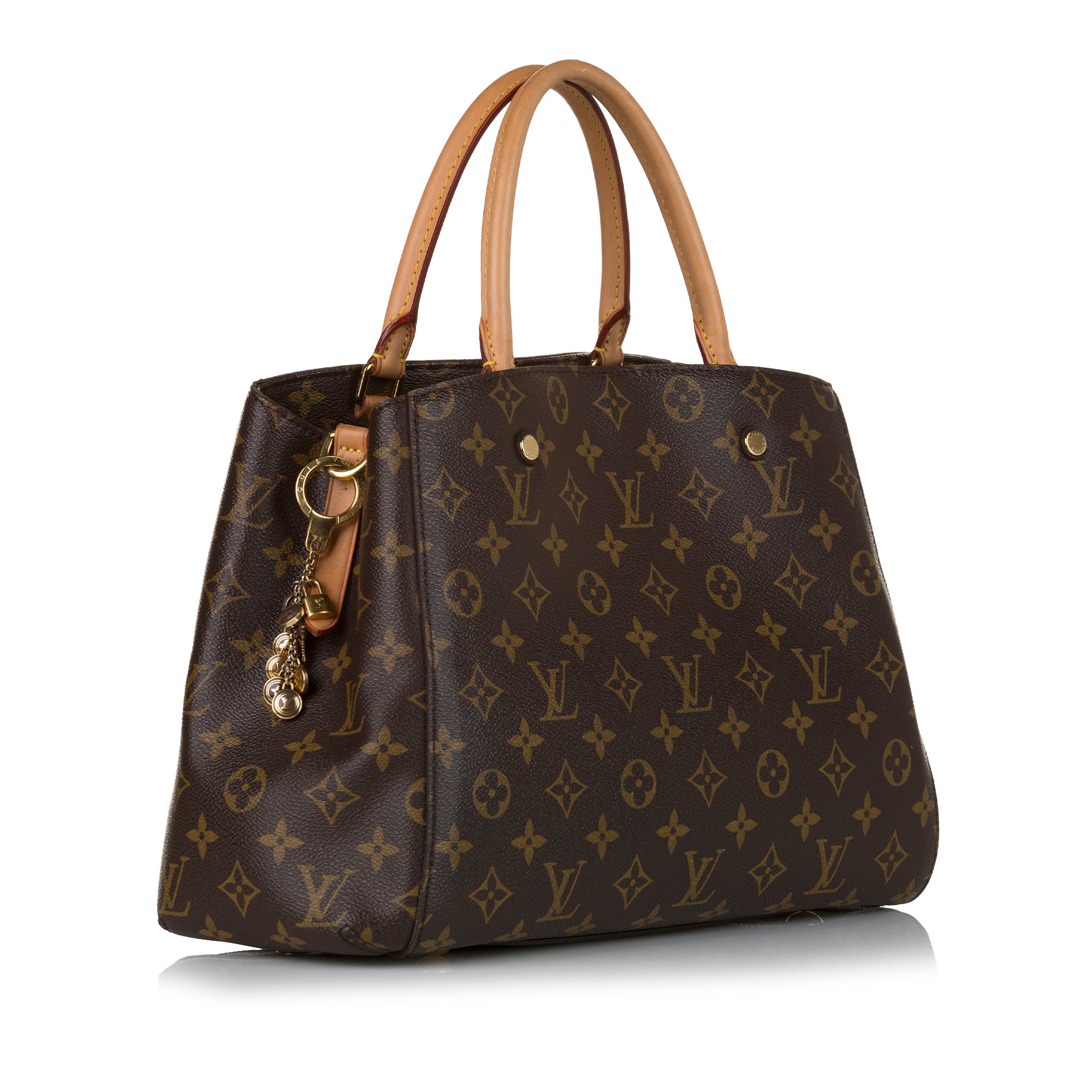 LOUIS VUITTON Montaigne MM Monogram Canvas Shoulder Bag Brown