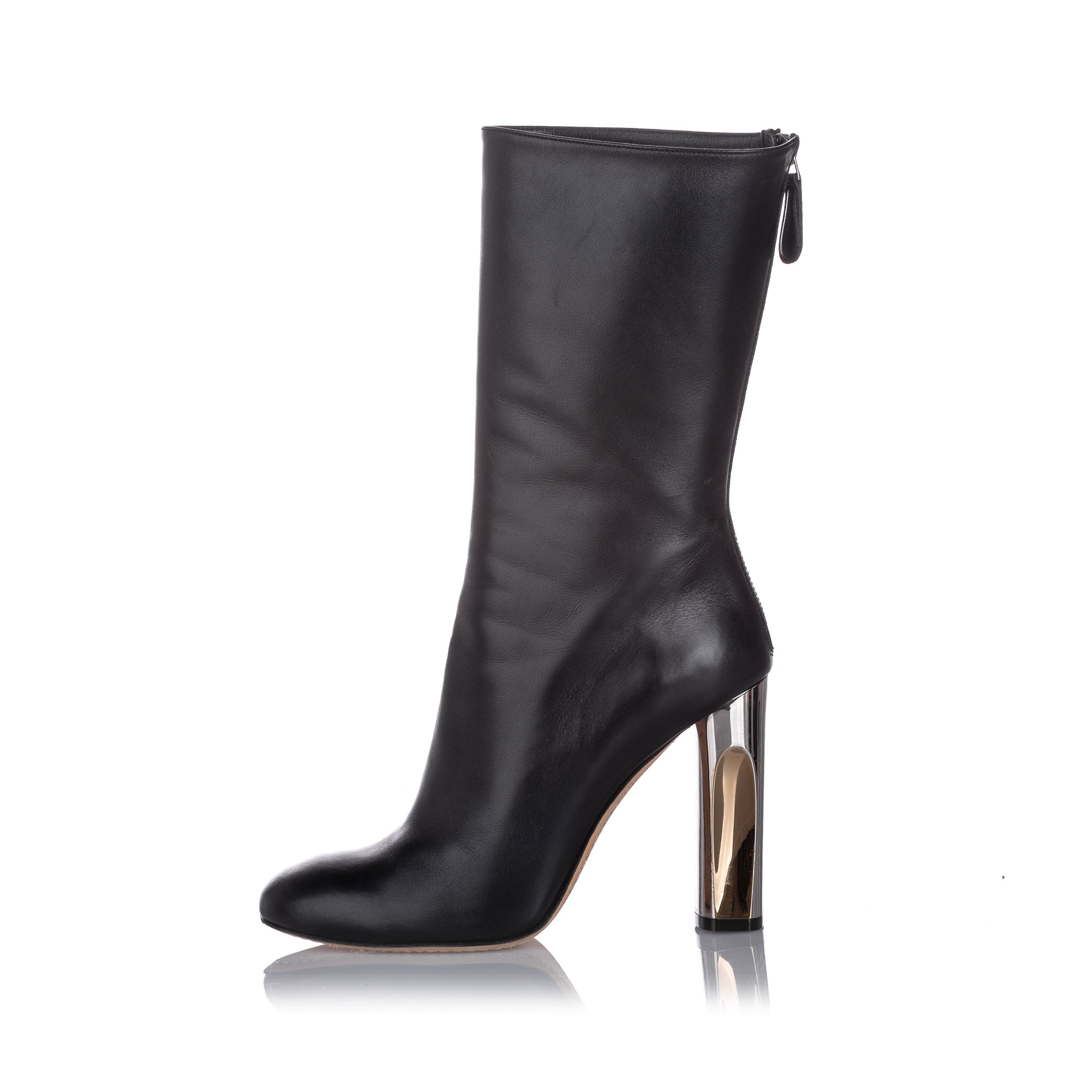 alexander mcqueen sculpted heel boots