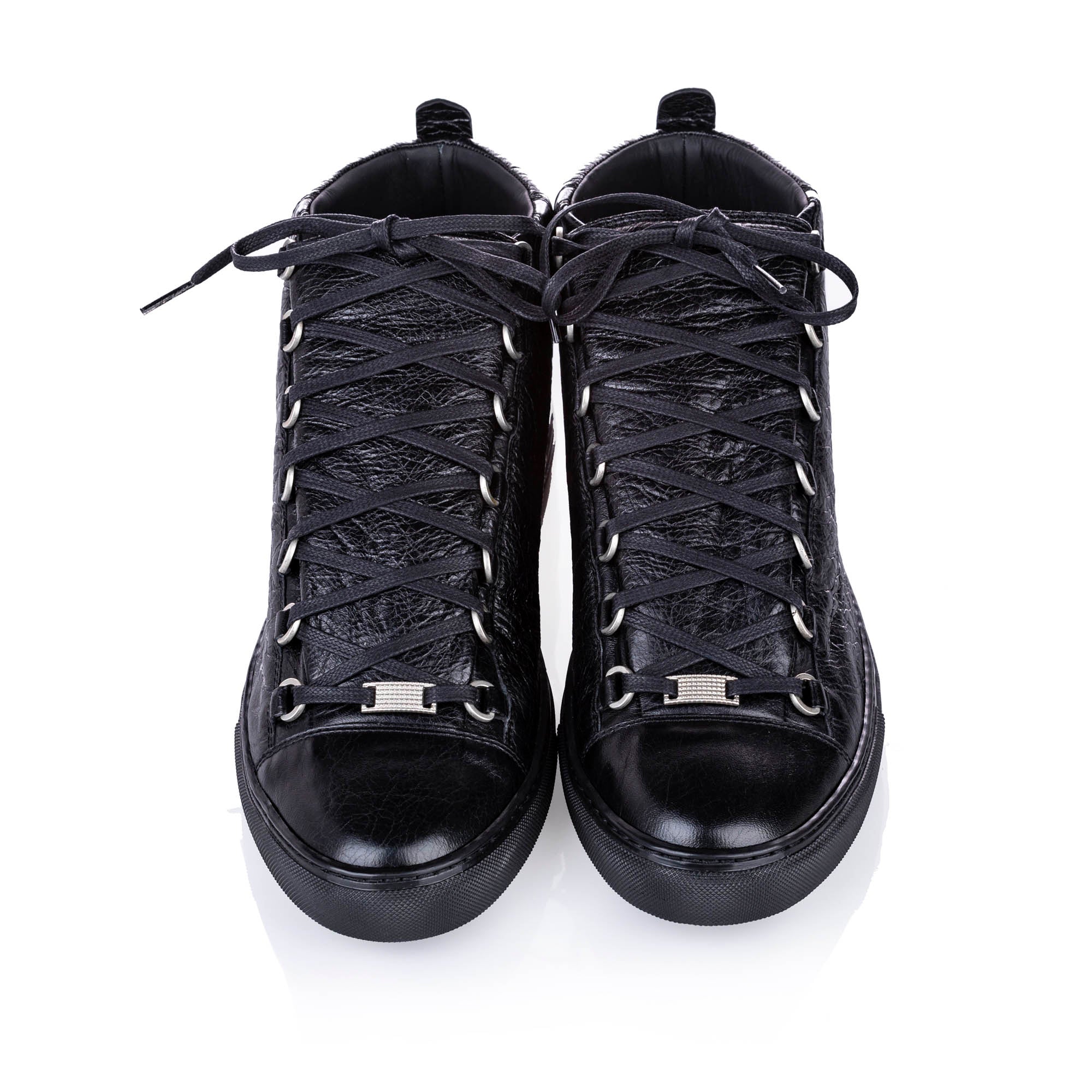 balenciaga high top arena black