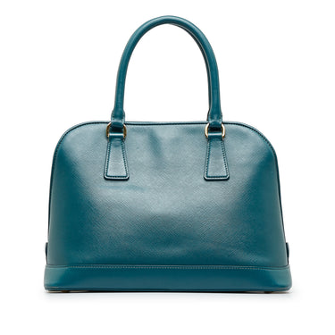 Prada Blue Saffiano Lux Large Promenade Bag