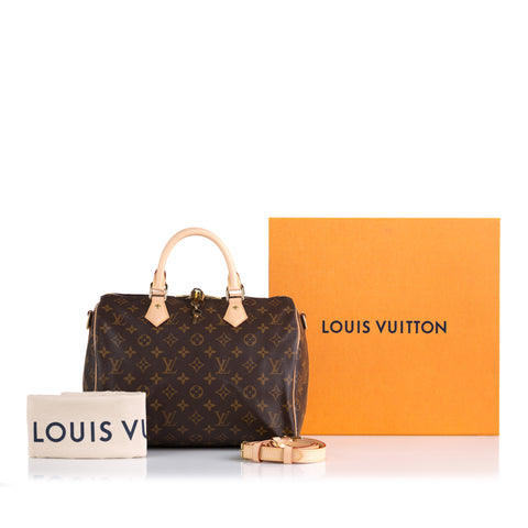 Louis Vuitton Speedy Bandouliere 30 in Brown