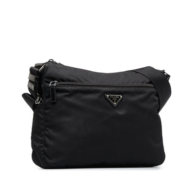 Black Prada Tessuto Crossbody Bag – Designer Revival